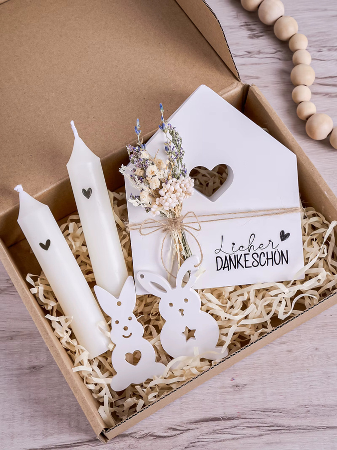 UDOCOOL Silikonform für DIY Herz-Haus Kerzenhalter in Weiß zur Gestaltung von Gips-Ornamenten und Desktop-Dekoration - Bild 1