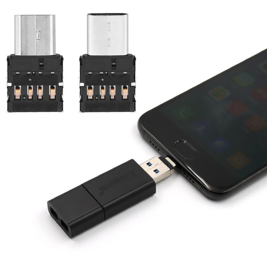 10er Set NYFundas USB-C auf USB-A OTG Adapter in Schwarz für Android Smartphones und Typ-C Geräte - Bild 5