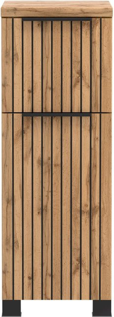 Held Möbel Bad-Unterschrank Manchester in Wildeiche mit Akustikpaneel-Optik, B/T/H: 79 x 30 x 35 cm - Bild 1