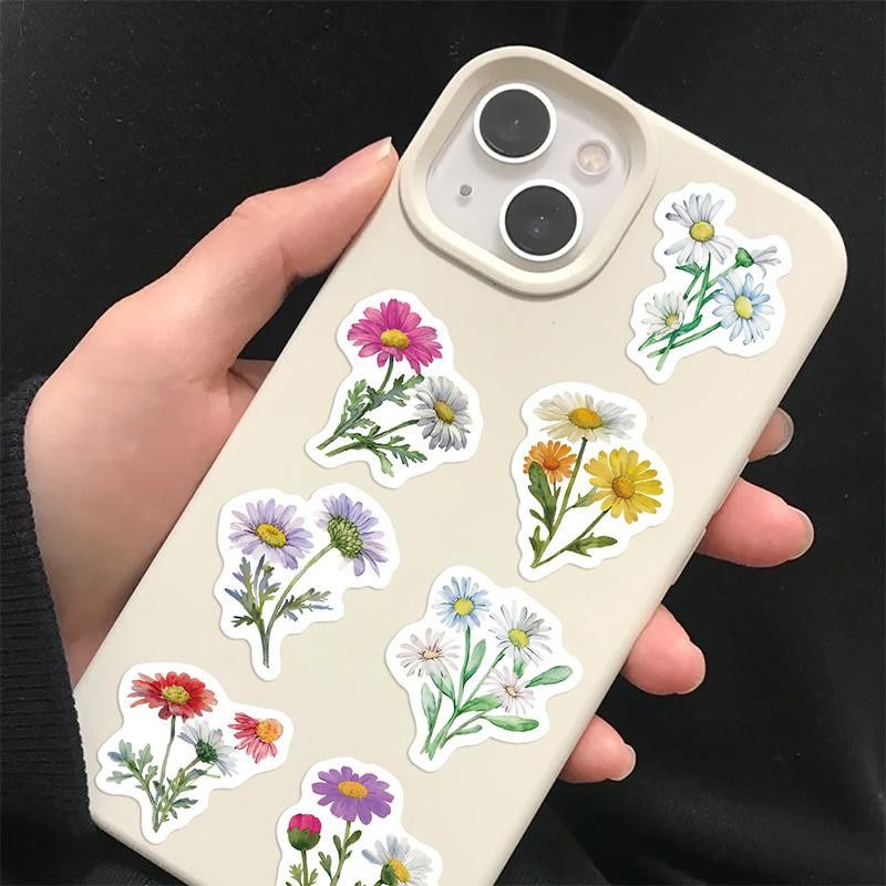 Fashnics Gänseblümchen-Aufkleberrolle Niedliche Blume Aufkleber 500 Stück - Bild 3