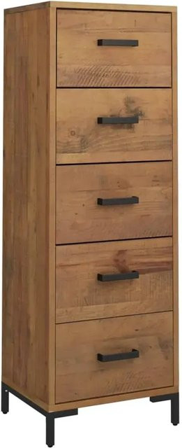 vidaXL Kommode aus Massivholz Kiefer in Braun B: 42 cm, T: 35 cm, H: 110 cm - Bild 1