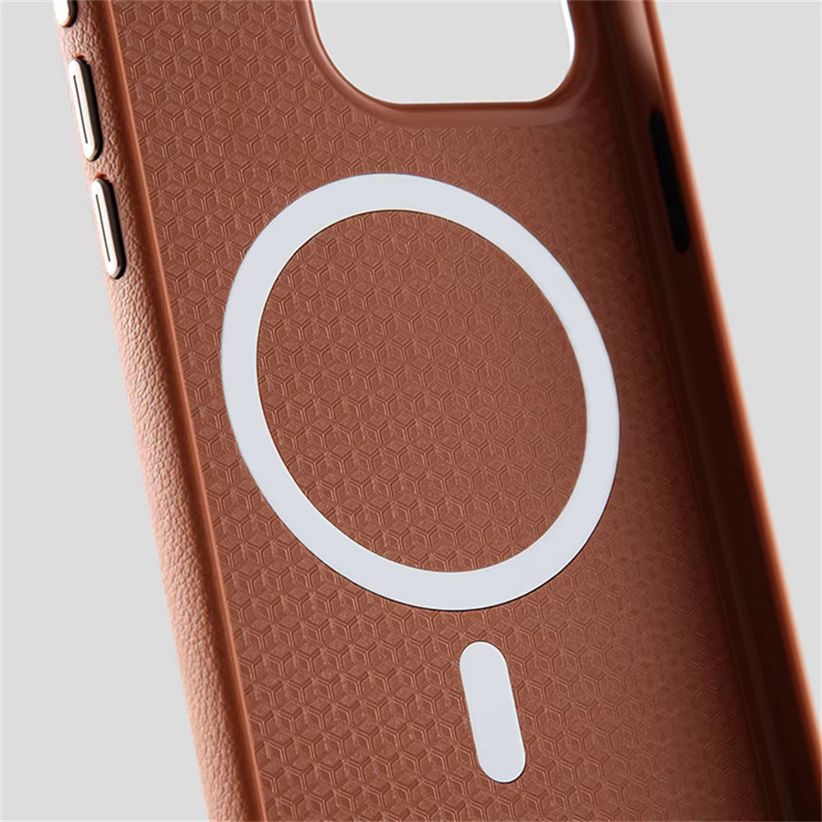 YUEDESHENG Business PU-Leder Magnethülle für iPhone 17 16 Plus 15 14 Pro Max, weiß, MagSafe Wireless Charging, stoßfeste Schutzhülle - Bild 2
