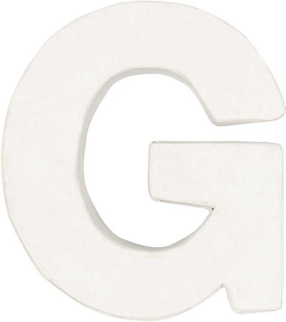 Rico Design 3D Papp-Buchstabe G in Weiß für die Tischdekoration - Bild 1