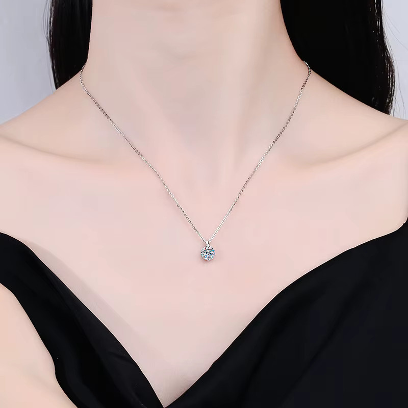 NeeTim Halskette, Moissanit, 925 Silber, Damen - Bild 2