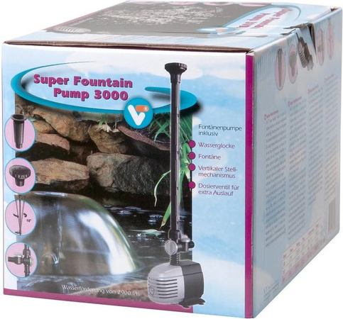 VT Teichpumpe Super Fountain mit Fontäne 3.000 Liter/h