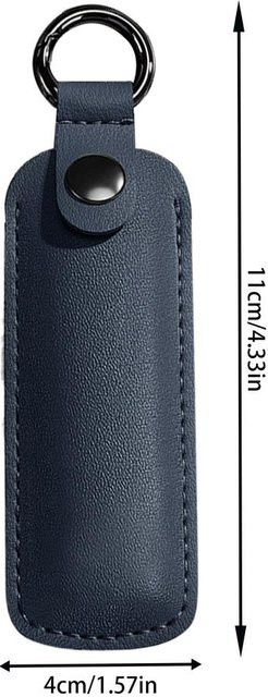 XYNN PU Leder USB-Stick Schutzhülle dunkelblau mit Schlüsselanhängerhalter - Bild 1