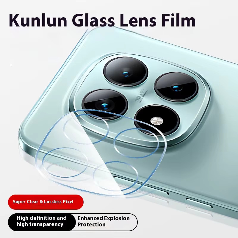 2er-Set gehärtetes Glas für die Rückkamera von Xiaomi Redmi Note 14 Pro 5G und Redmi Note 14s, transparent - Bild 5