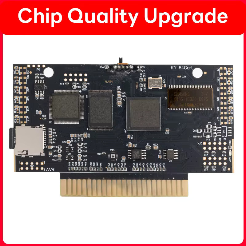 EVERDRIVE ED64 Plus 340-in-1 Spielkarte für N64 Videospielkonsole, Schwarz, NTSC und PAL kompatibel - Bild 3