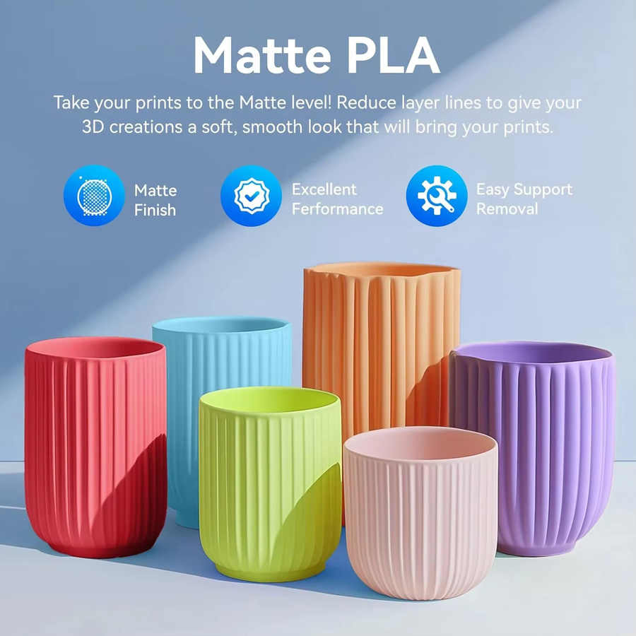 JAYO 20 Rollen 3D PLA Filament Matt Schwarz 1,75mm für FDM 3D-Drucker - Bild 2