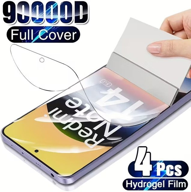 3-4 Stück transparente Hydrogel-Displayschutzfolien für Xiaomi Redmi Note 15 14 13 12 11 10 Pro 5G und Note 12S 11S 10S Plus - Bild 1