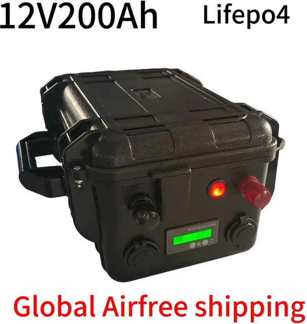 Dadolii 12V 200Ah LiFePO4 Akku in Schwarz für Wohnmobile, Solarenergiespeicher, Golfwagen und Boote - Bild 1