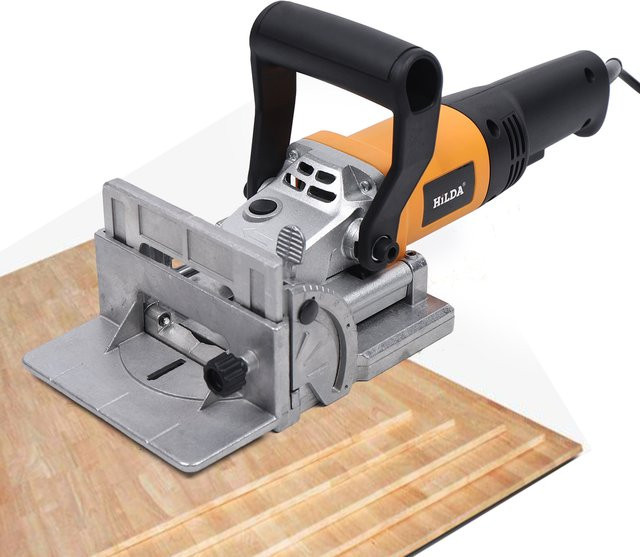 CNCEST Holzbearbeitungs-Zapfenschneidemaschine und Holz-Schlitzmaschine in Silber und Orange - Bild 1