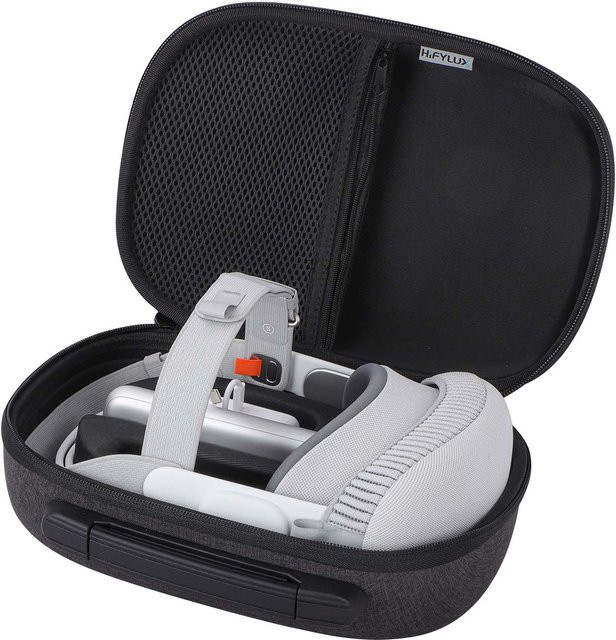 Sunnylife Tragetasche für Apple Vision Pro in Grau, stoßfeste und kratzfeste Schutztasche mit Netztasche - Bild 1