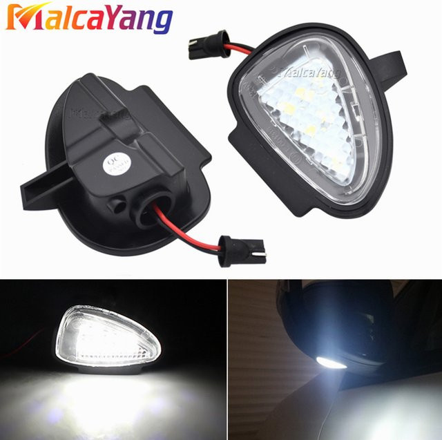 Malcayang 2 Stück LED-Seitenspiegel Pfützensignalleuchte in Weiß für VW Golf MK6 MKVI C45 Cabriolet - Bild 1