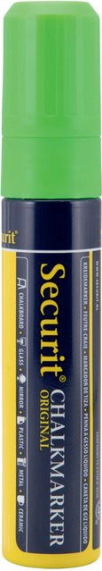 Securit Flüssigkreidestift mit Rechteckspitze in Grün für Profis, Schriftbreite: 7-15 mm, Länge: 2,7 cm - Bild 1