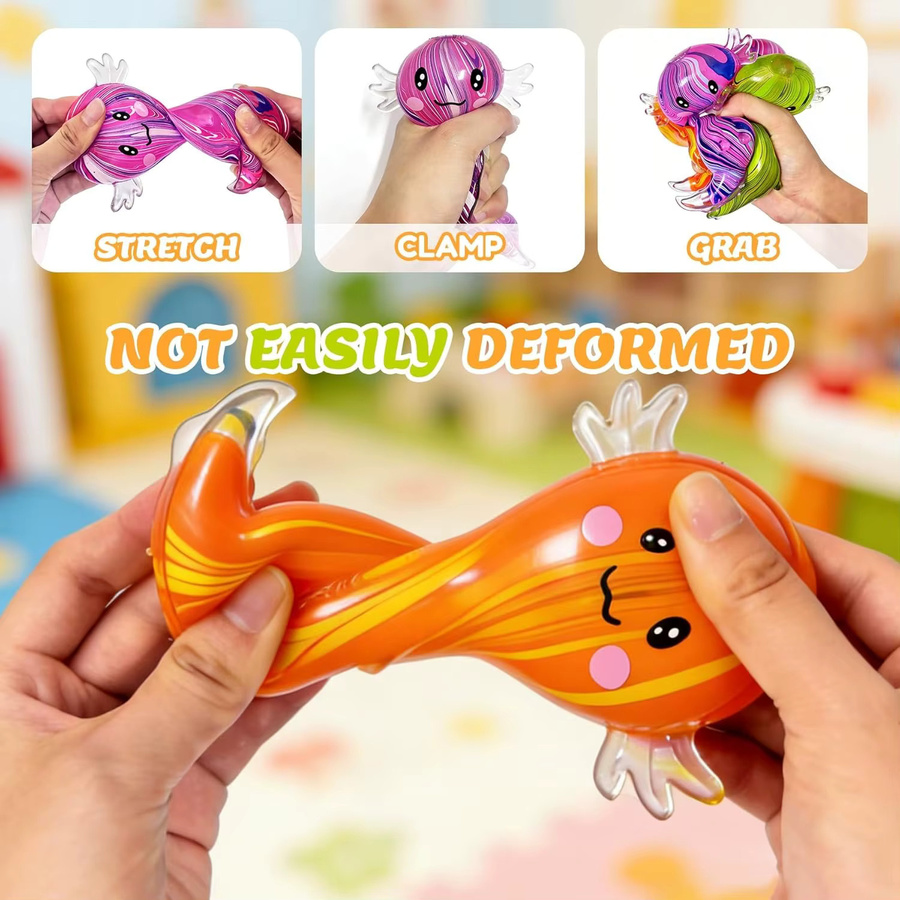 GSF Axolotl Squishy, Stressabbau-Sensorikspielzeug, Silikon, multicolor - Bild 2