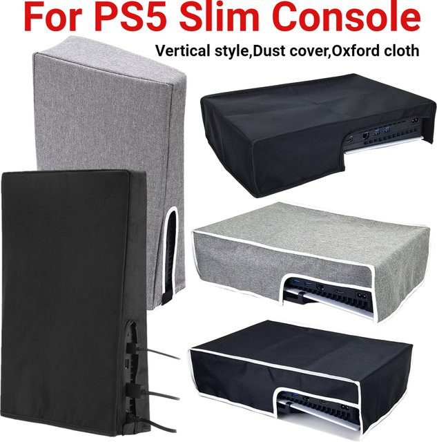 APWIKOGER Schutzhülle für PS5 Slim Konsole aus wasserdichtem 1680D Oxford-Gewebe in Schwarz oder Grau - Bild 1