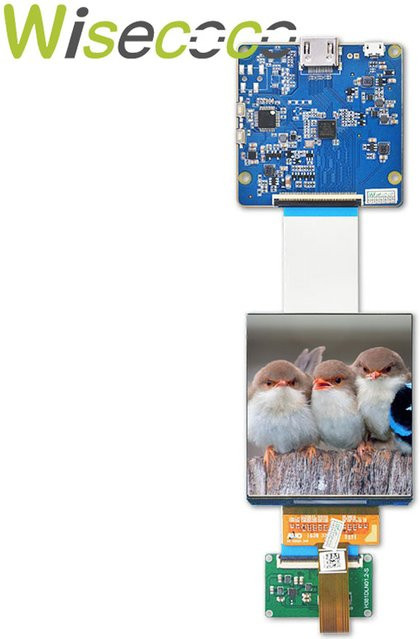 Wisecoco 3,81 Zoll OLED Display für VR und AR mit 1080x1200 Auflösung und hoher Helligkeit als AMOLED MIPI Stick Bord Panel - Bild 1