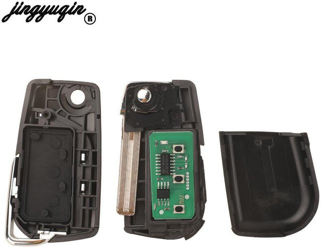 Jingyuqin Autoschlüssel Fernbedienung mit 314MHz H-8A Chip und 3 Tasten in Schwarz für Toyota Vios Hilux RAV4 Yaris (2013-2015) - Bild 1