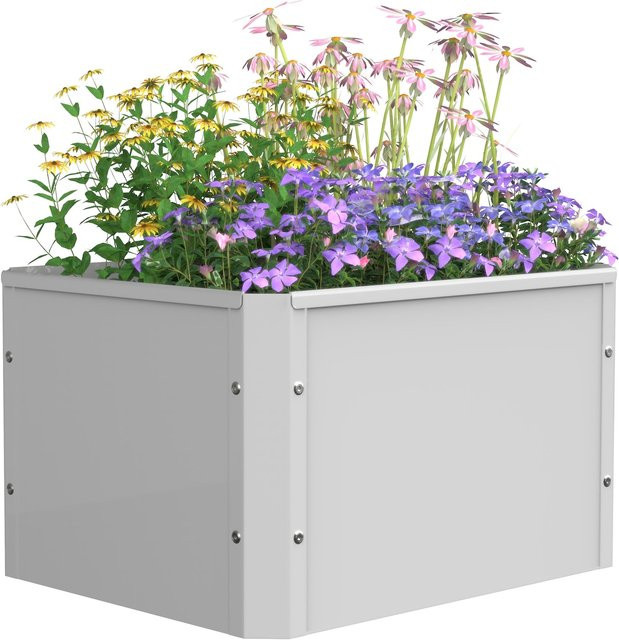 VCM Metall Hochbeet Balora M rechteckiger Pflanzkasten für Balkon Terrasse und Garten, B/T/H: 50 x 40 x 30 cm - Bild 1