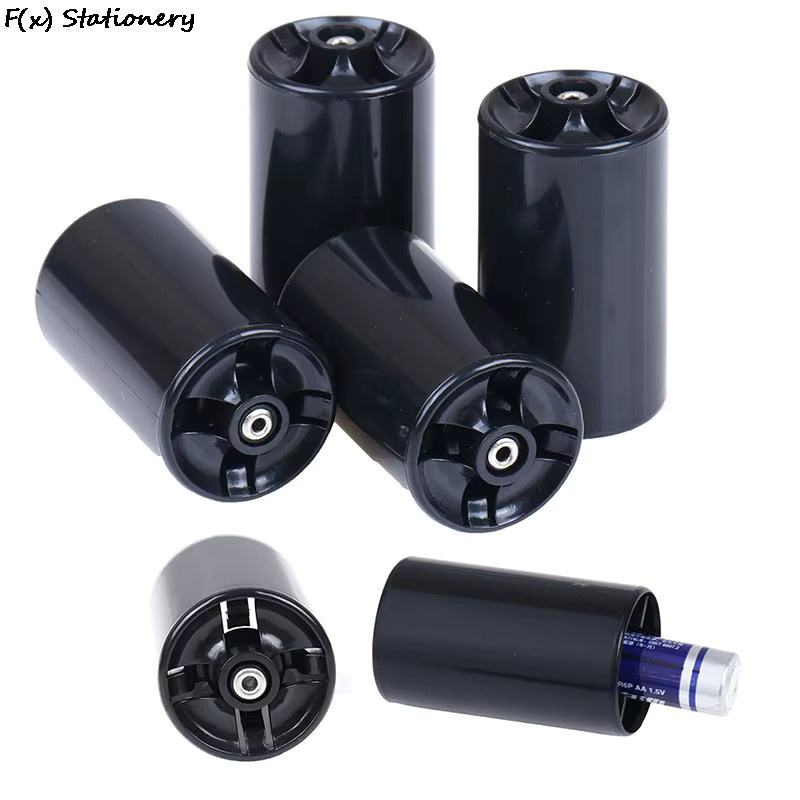 SD&HI Batteriekonverter Adapter von AA auf D Größe, 4er-Set, Schwarz - Bild 2