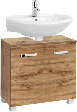 HELD MÖBEL Waschbeckenunterschrank Bologna in Eiche Optik, Farbe Braun/Mehrfarbig, B/H/T: 60 x 54 x 35 cm - Bild 1