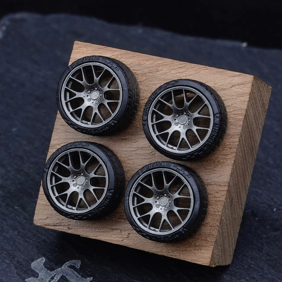 PuffStudio Radnabe BBS-CH-R, 1/64 Proportion, 8,8 mm Stecknabe, Grau, Metall - Bild 1