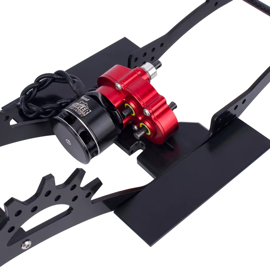Fimonda OD-3 Overdrive-Getriebe, CNC Leichtgewichtige Einstellbare Getriebebox, 1:10, Metall, Schwarz - Bild 3