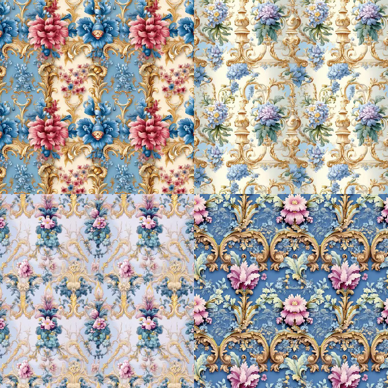 Alinacutle Junkjournal Vintage Blue Paper Pack mit 24 Blatt gemustertem Papier für Scrapbooking und Basteln - Bild 2