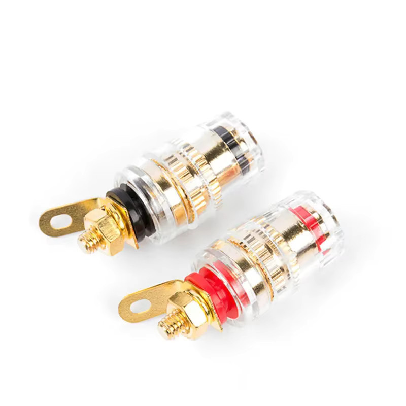 HEDANP Bananenstecker Audio-Buchse mit 3,5 mm Klinkenanschluss vergoldet in Gold und Multicolour für Verstärker und Lautsprecher - Bild 2