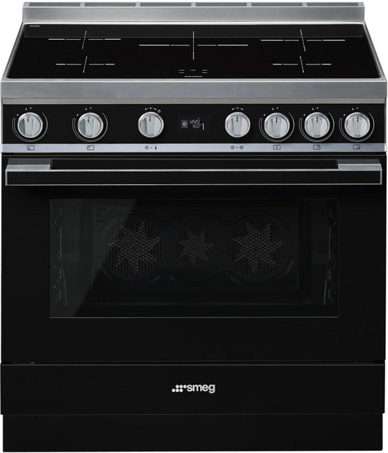 Smeg Stand-Elektroherd CPF9IPBL mit Induktionsfeld in Schwarz - Bild 1