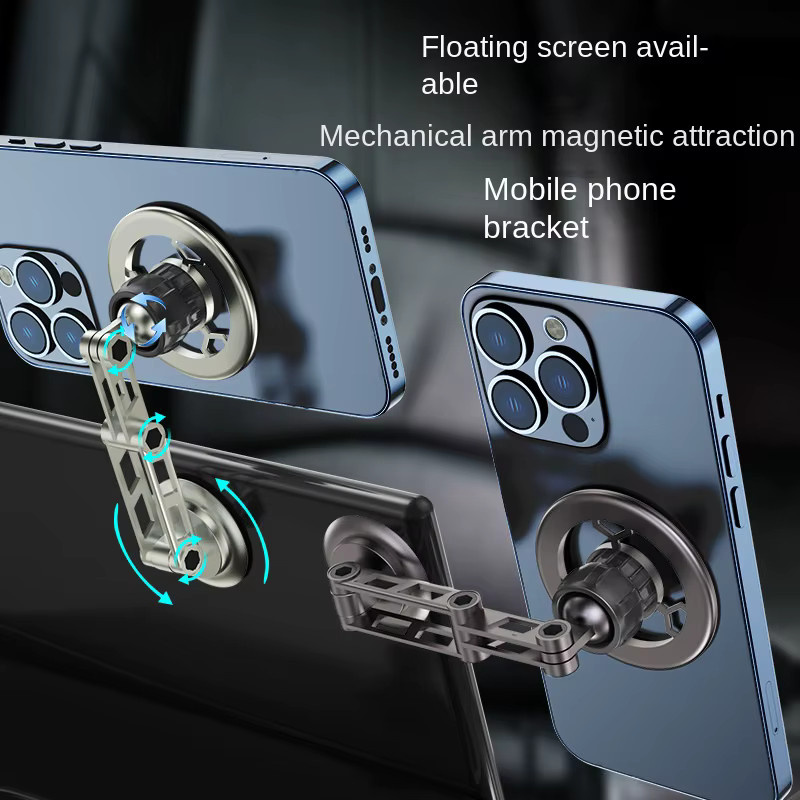 Super magnetischer Autotelefonhalter für MagSafe 720 in Silber, drehbarer Handyständer für die Lüftung, kompatibel mit Apple iPhone 15 14 und Xiaomi - Bild 2