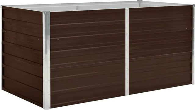 DELUKE Hochbeet OSKAR aus verzinktem Stahl in Braun, B/T/H: 160 x 80 x 77 cm - Bild 1
