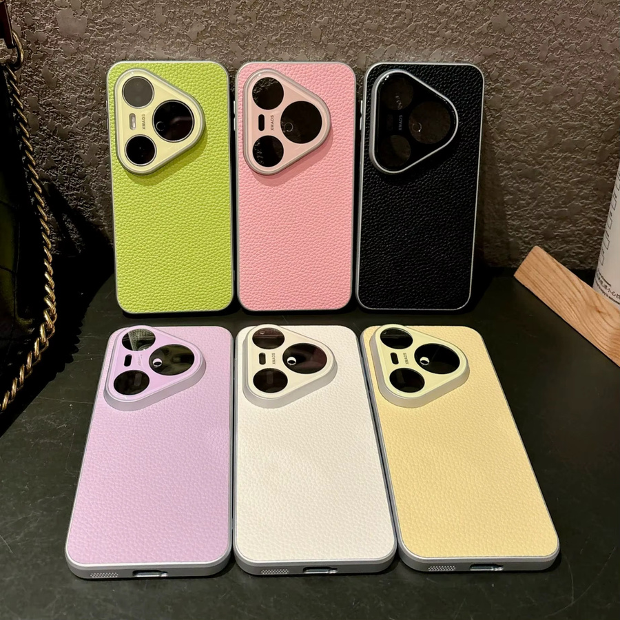 Ultradünne Matte Hartschale mit Lichee-Muster und Objektivschutzfolie für Huawei Pura 80, Pura 70 Ultra, Mate 80 ProMax, Pura 70 und Pura 60 Pro Plus in Gelb - Bild 3