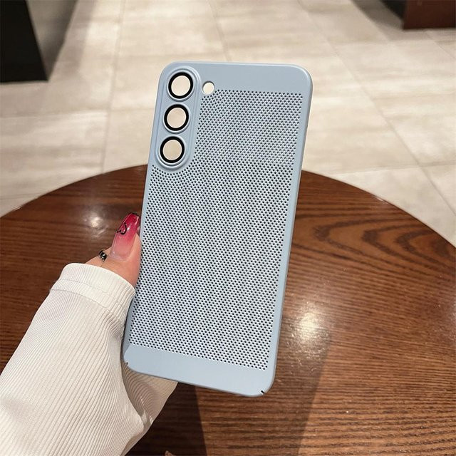 Stoßfeste und wärmeableitende Kühlgehäuse Hülle für Samsung Galaxy S26 S25 S24 S23 S22 S21 Plus S20 FE Note 20 Ultra A54 A34 A24 in Blau - Bild 1