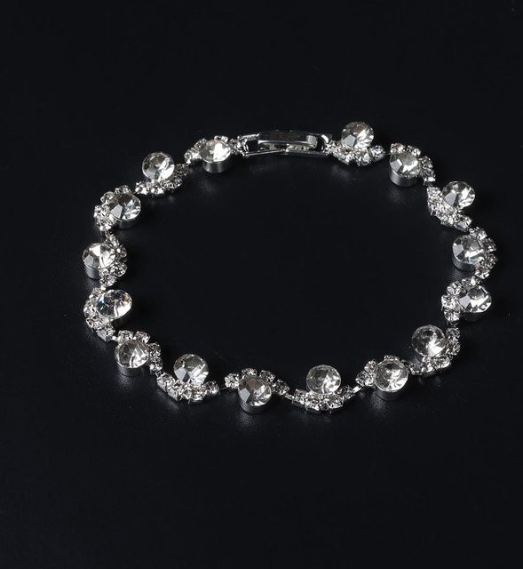 Armband, Kupfer, gray, Zirkonia, Kristall, Damen - Bild 1
