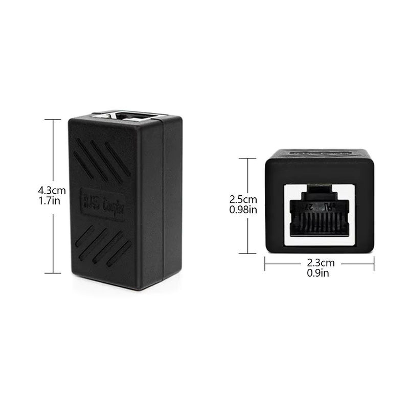 Mrgabwte Ethernet-Koppler RJ45 Buchse zu Buchse für Cat7 Cat6 Cat5 LAN-Verlängerung, Schwarz - Bild 6
