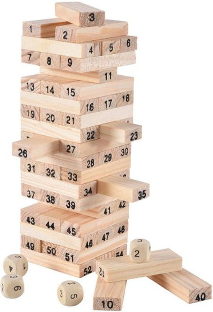 Wucifang Bags Holz Stapelspiel Blöcke, 54-teiliges Set, ab 3 Jahren - Bild 1