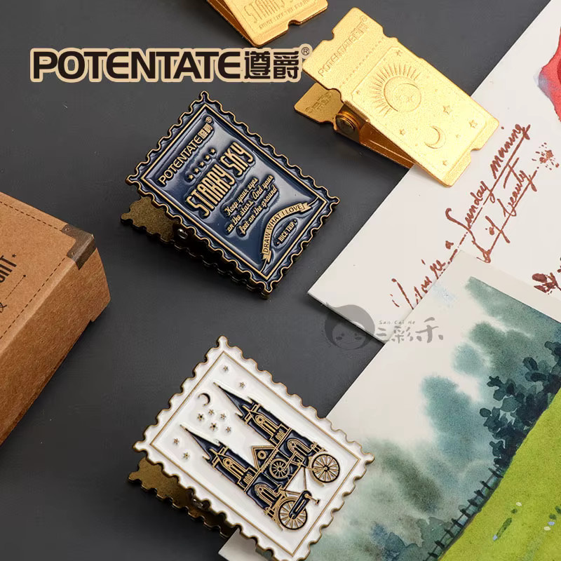 Deluxe Vintage Messing Papierklemmen mit doppelseitigem Muster in Gold für Büro und Kunsthandwerk - Bild 2