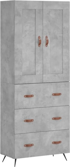 vidaXL Highboard Industrial Style in Betongrau, B/T/H: 69,5 x 34 x 180 cm - Bild 1