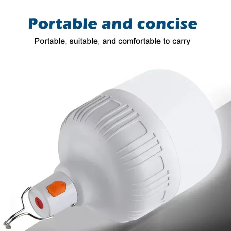 NEWBIRTH Wiederaufladbare LED Campinglampe mit 500W, Tragbare USB Notfall-Außenleuchte in Weiß mit Haken für Garten und Party - Bild 2