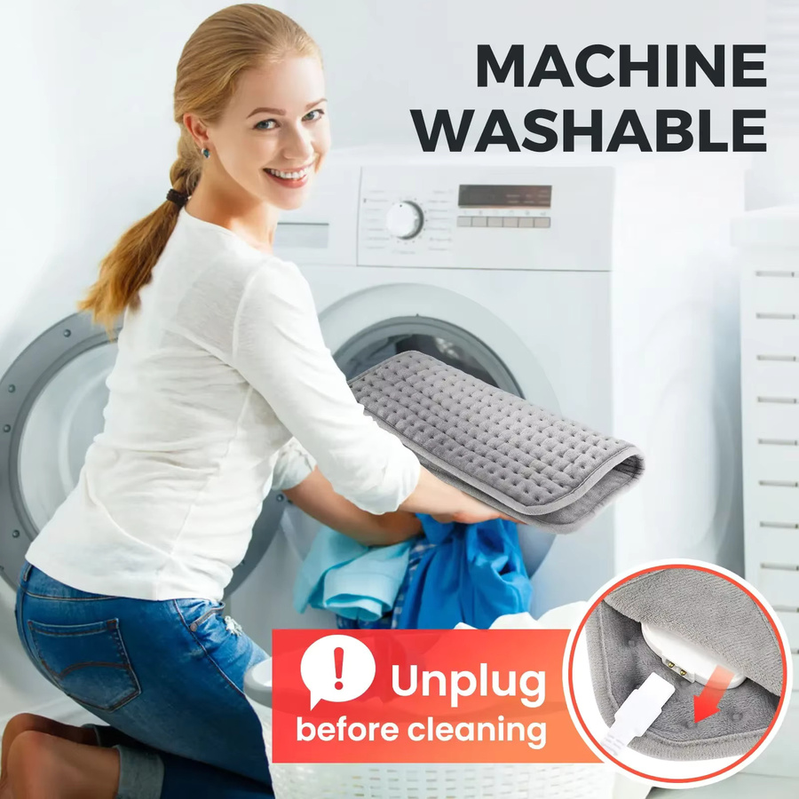 AFDEAL Elektrische Fußwärmematte mit 9 Heizstufen und 4 Timer-Einstellungen, weiche und waschbare Heizmatte für Büro und Zuhause, B/T: 40 x 40 cm - Bild 5