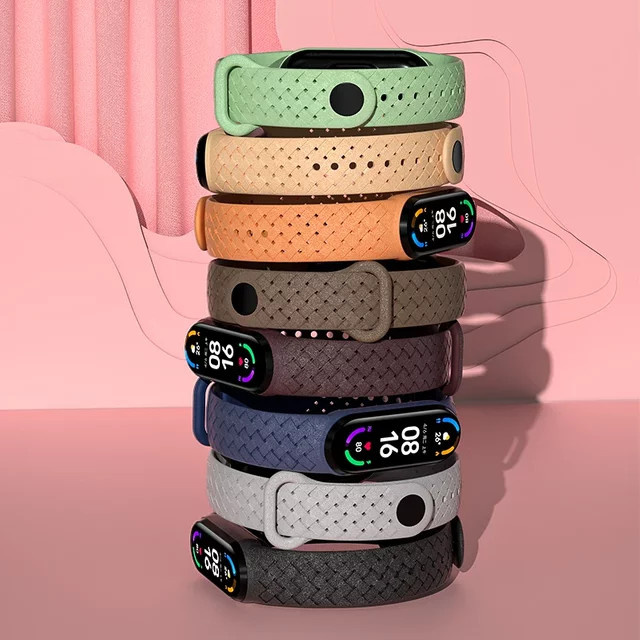 Uhrenarmband Silikon, Xiaomi Mi Band 7 6 5 4 3, Bunt, Unisex - Bild 1
