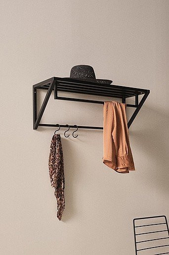 Jotex PRESTON Hutablage aus Metall in Schwarz Matt im Industrial Design - Bild 1