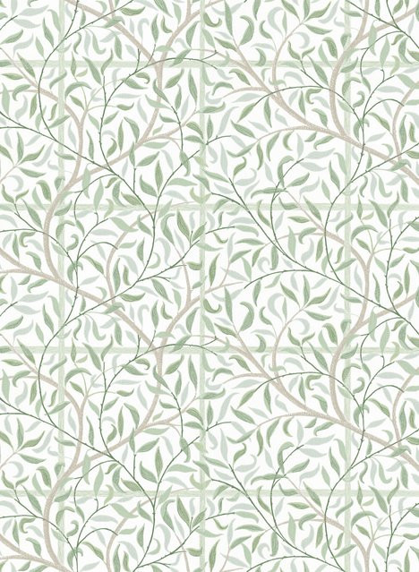 Sandberg Mural Emmie Tapete im skandinavischen Stil mit Gittermuster in Spring Green aus Vlies - Bild 1