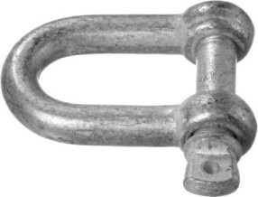 PÖSAMO Schäkel gerade aus verzinktem Stahl in Silber, 16,0 mm - 5/8 - Bild 1