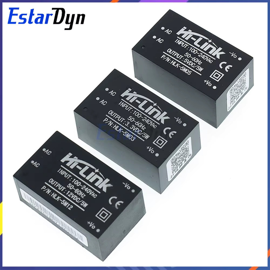 Estardyn AC-DC Strommodul HLK-PM01 PM03 PM12 5M05 5M03 5M12 Mini-Konverter 220V zu 5V/3,3V/12V in Schwarz für Smart Home IoT-Geräte - Bild 2