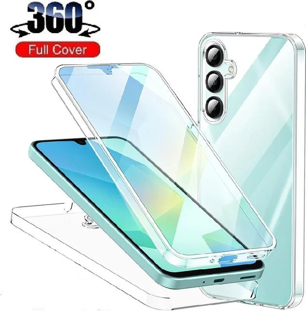 Transparente 360 Grad Vollschutz Hülle für Samsung Galaxy S26 S25 S24 S22 S21 S20 Ultra Note 20 A56 A57 A37 S10 S9 S8 Plus - Bild 1
