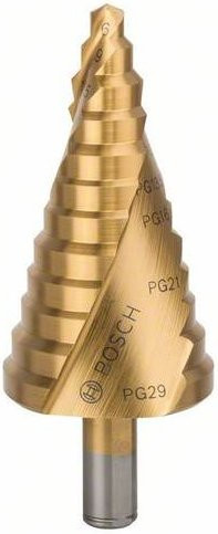 Bosch HSS-TiN Stufenbohrer Gold 6 - 37 mm Gesamtlänge: 9,3 cm - Bild 1