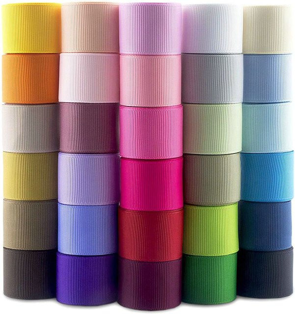 Mehrfarbiges Polyester-Ripsband für Geschenkverpackungen, Dekoration und DIY-Bastelarbeiten, 9 Yards - Bild 1